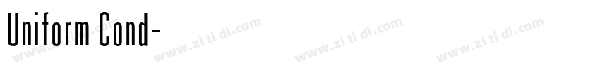 Uniform Cond字体转换